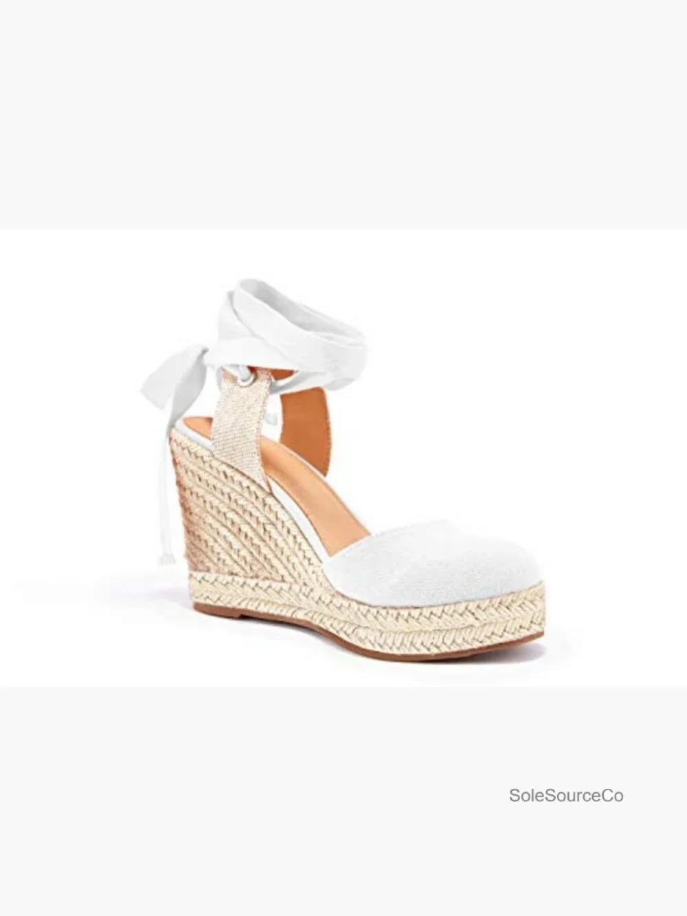 Womens Espadrille Wedge Sandals Platform Heels Closed Toe Ankle Strap